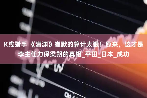 K线猎手 《潜渊》崔默的算计太狠！原来，这才是李主任力保梁朔的真相_平田_日本_成功