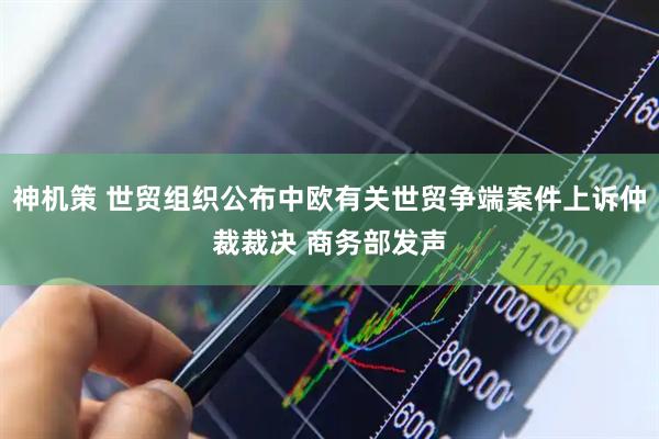神机策 世贸组织公布中欧有关世贸争端案件上诉仲裁裁决 商务部发声
