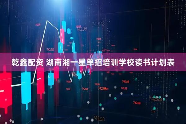 乾鑫配资 湖南湘一星单招培训学校读书计划表